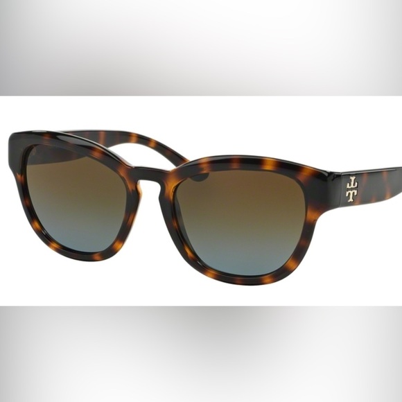 Tory Burch Tortoise Sunglasses with case and drawstring pouch - Picture 7 of 9